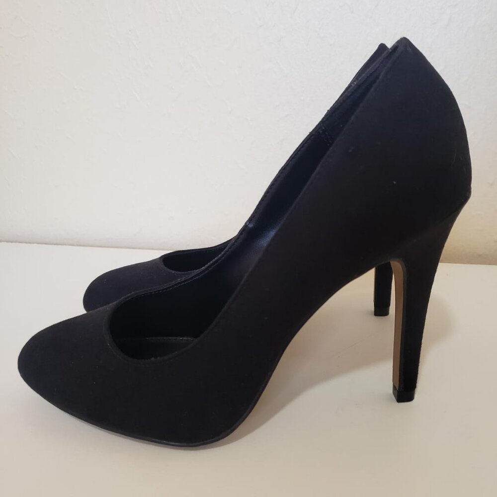 Sexy Black Suede Heels Size 6.5M
